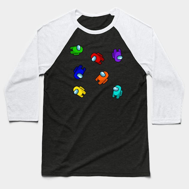 Among Us Baseball T-Shirt by ninoladesign